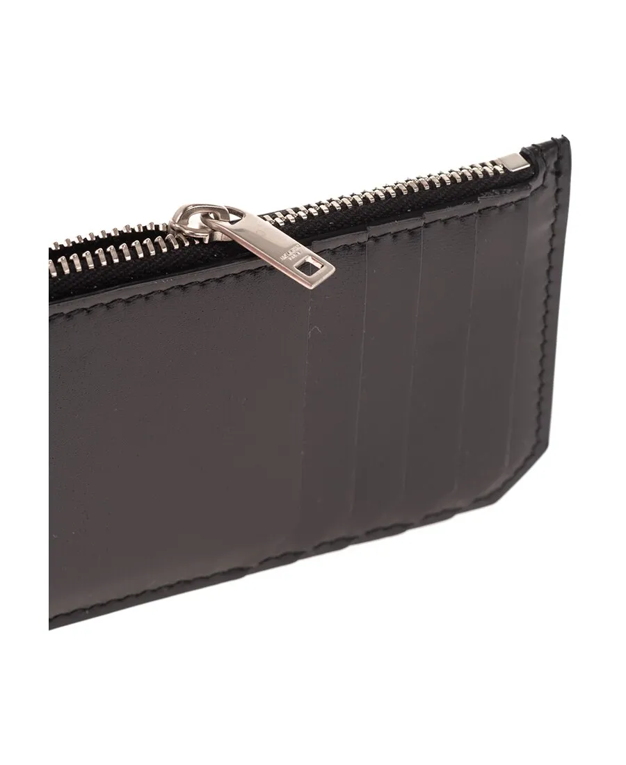 Saint Laurent Tiny Monogram Fragments Zip Card Case