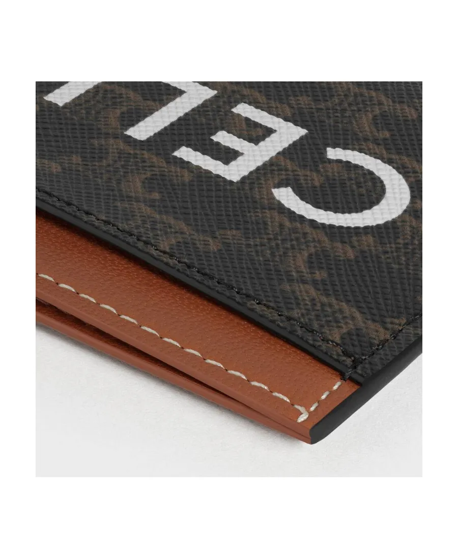 Card Holder In Triomphe Canvas With Celine Print