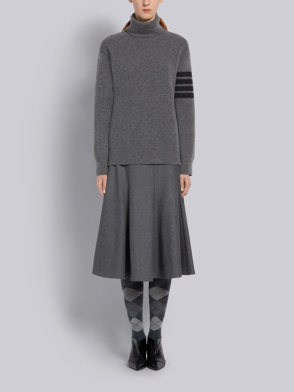 Thom Browne 4-Bar Turtleneck Sweater