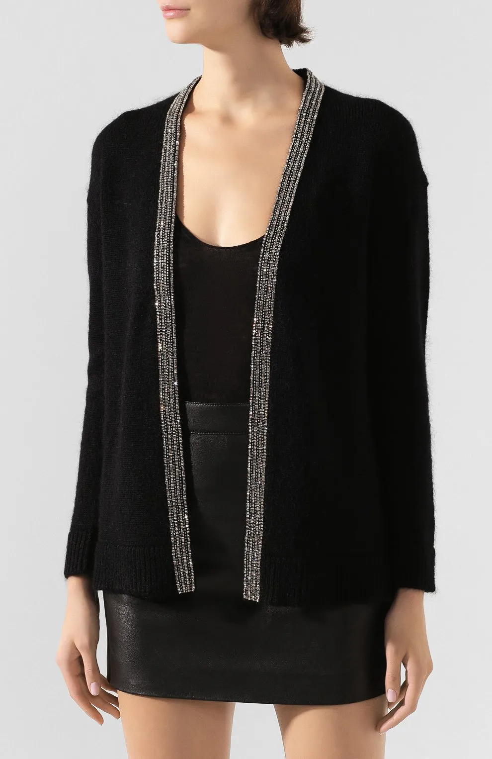 Bead-Embellished Cardigan