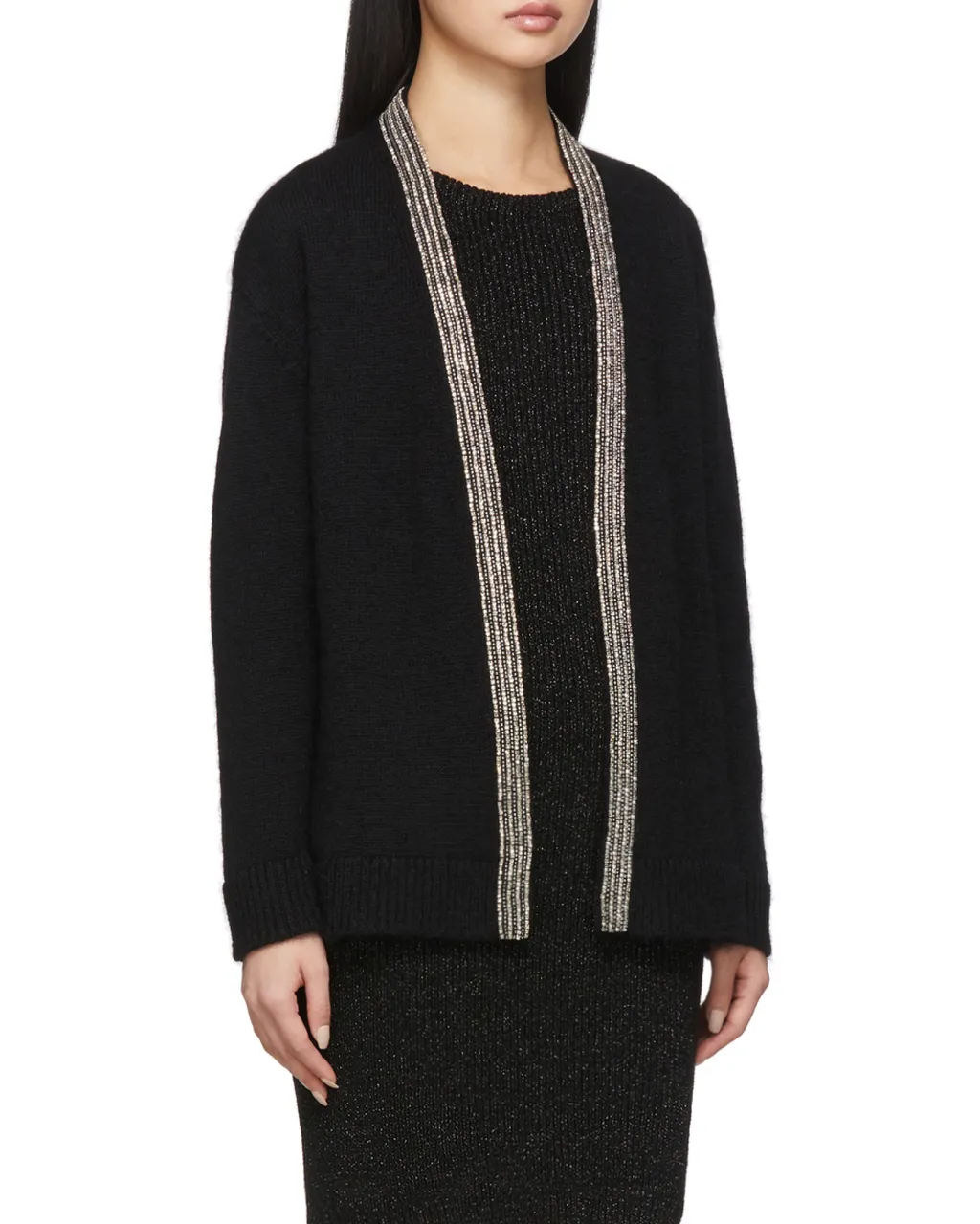 Bead-Embellished Cardigan