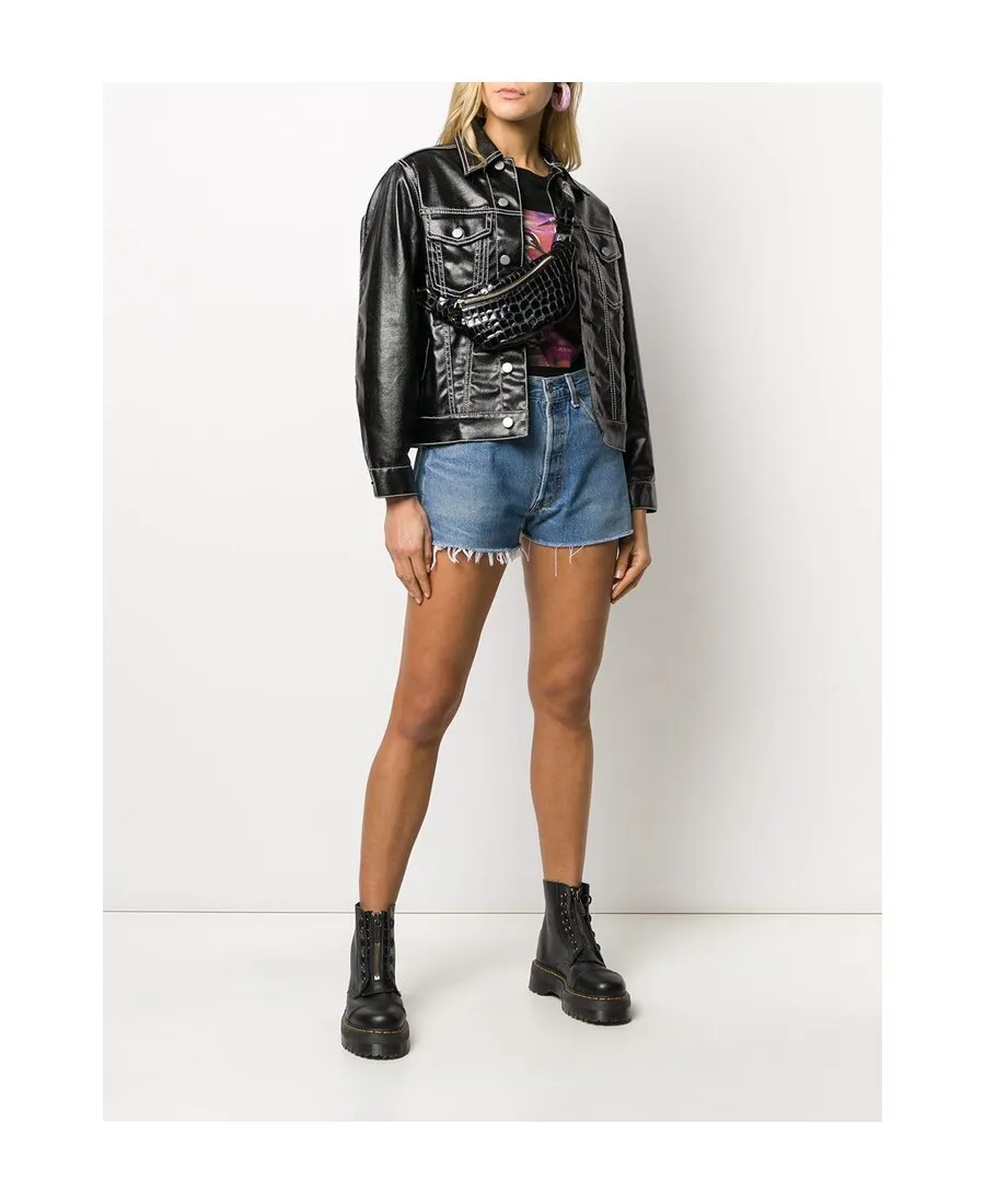 Re/Done Distressed Denim Shorts