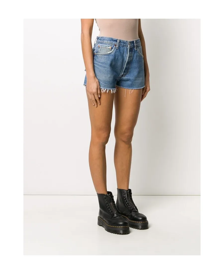 Re/Done Distressed Denim Shorts