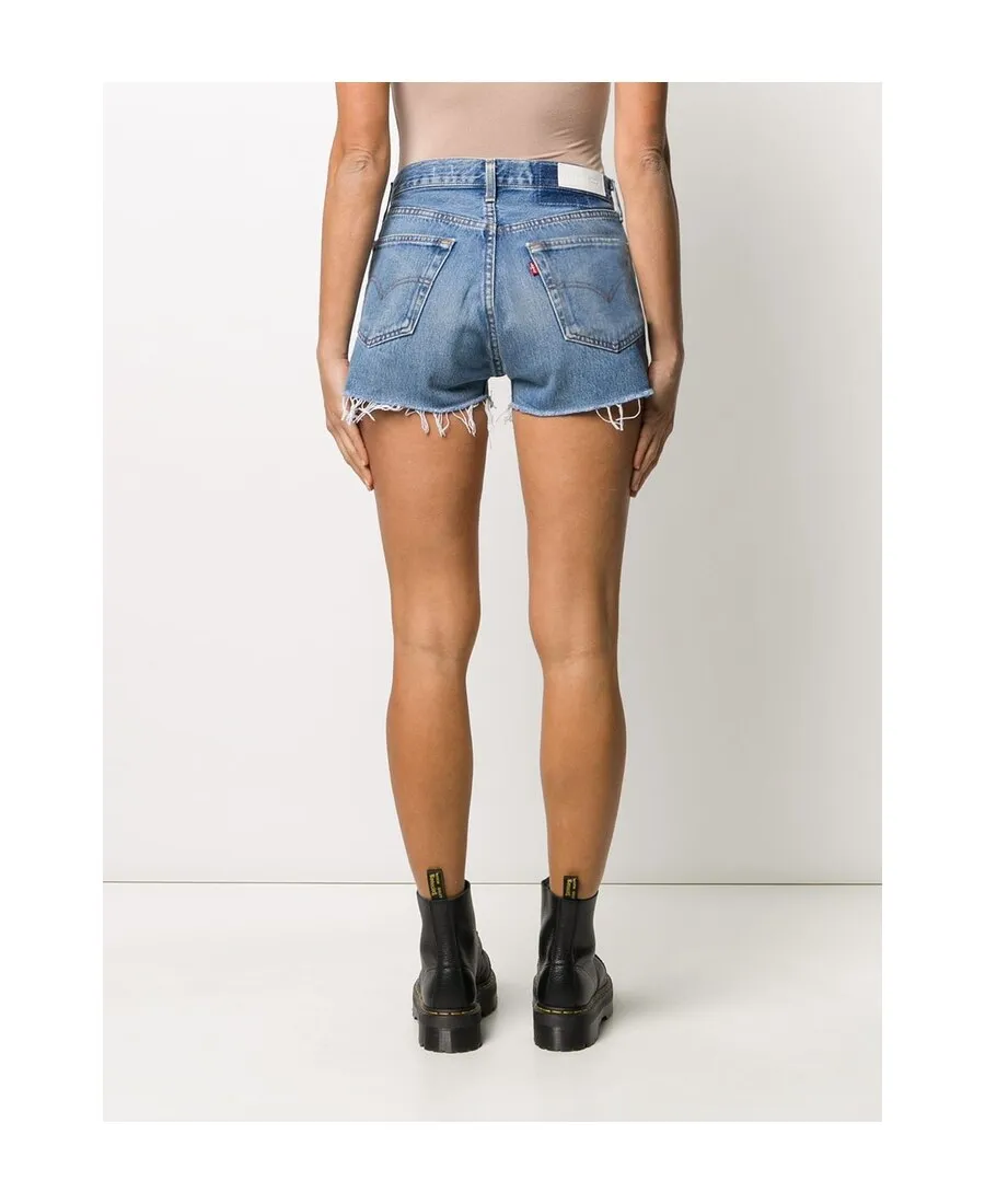 Re/Done Distressed Denim Shorts