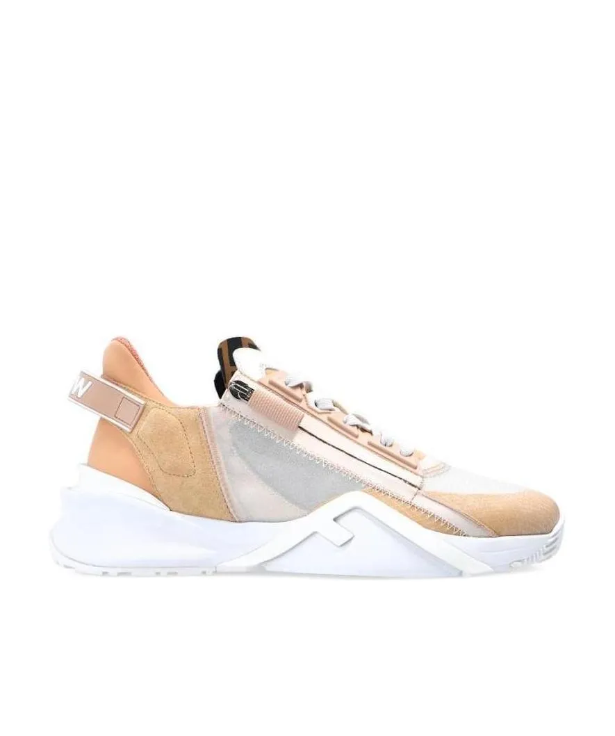 Low Top In Pink Nylon And Suede