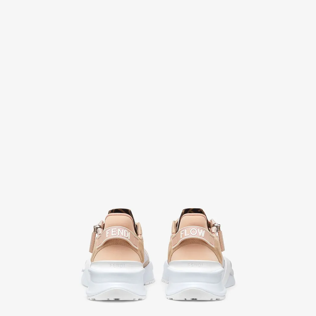 Low Top In Pink Nylon And Suede