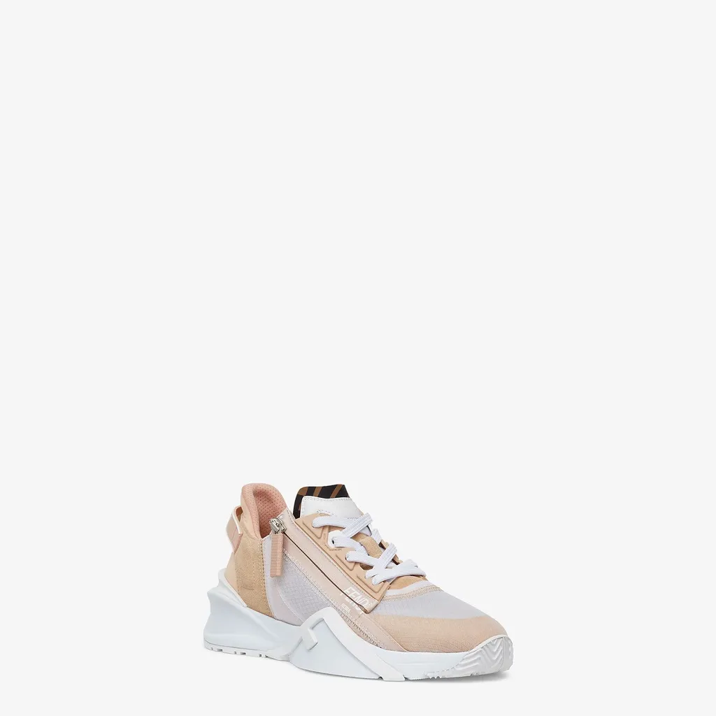 Low Top In Pink Nylon And Suede