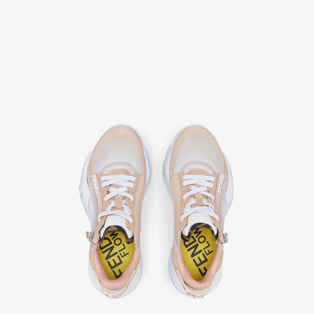 Low Top In Pink Nylon And Suede