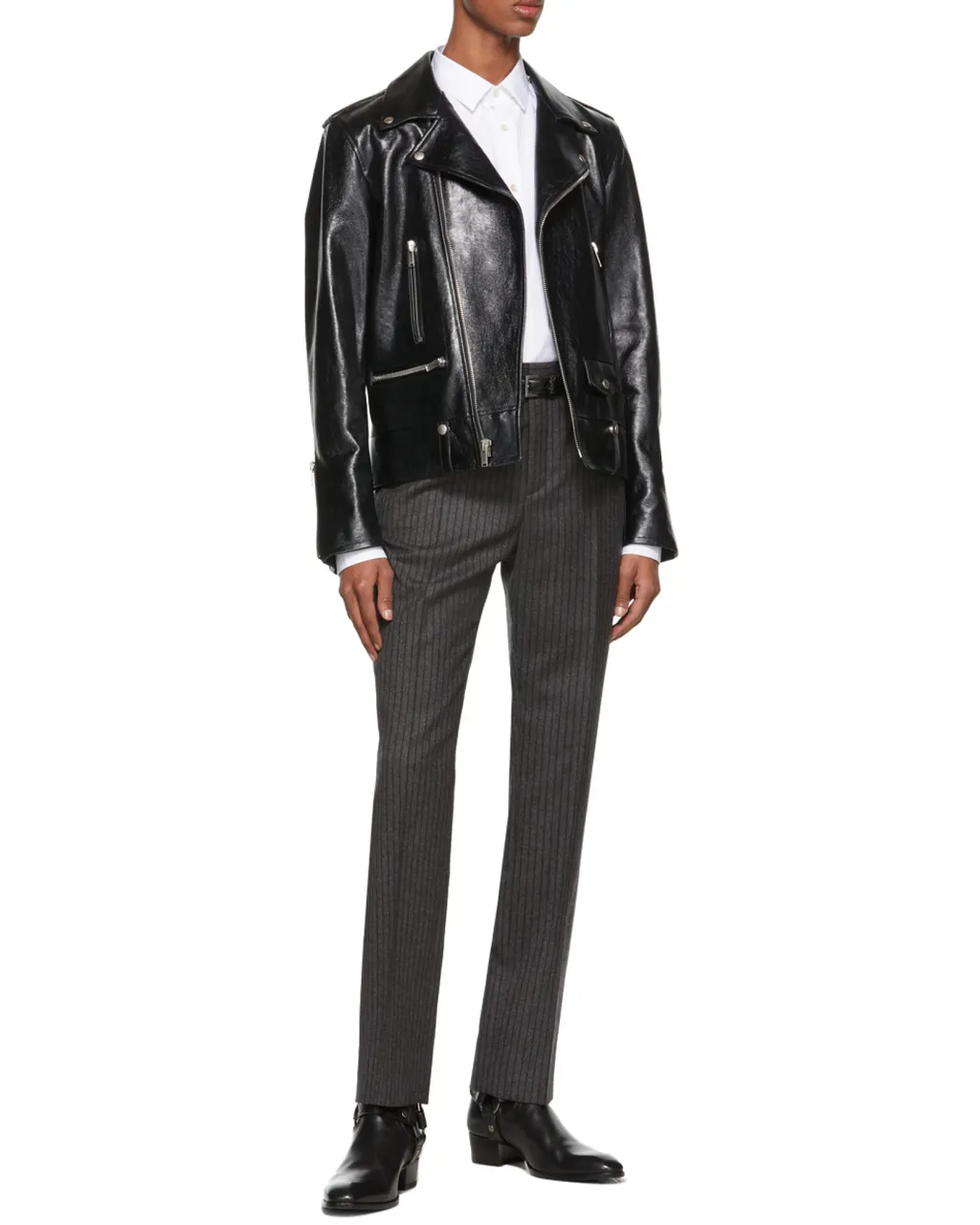 Saint Laurent Long-Sleeved Biker Jacket