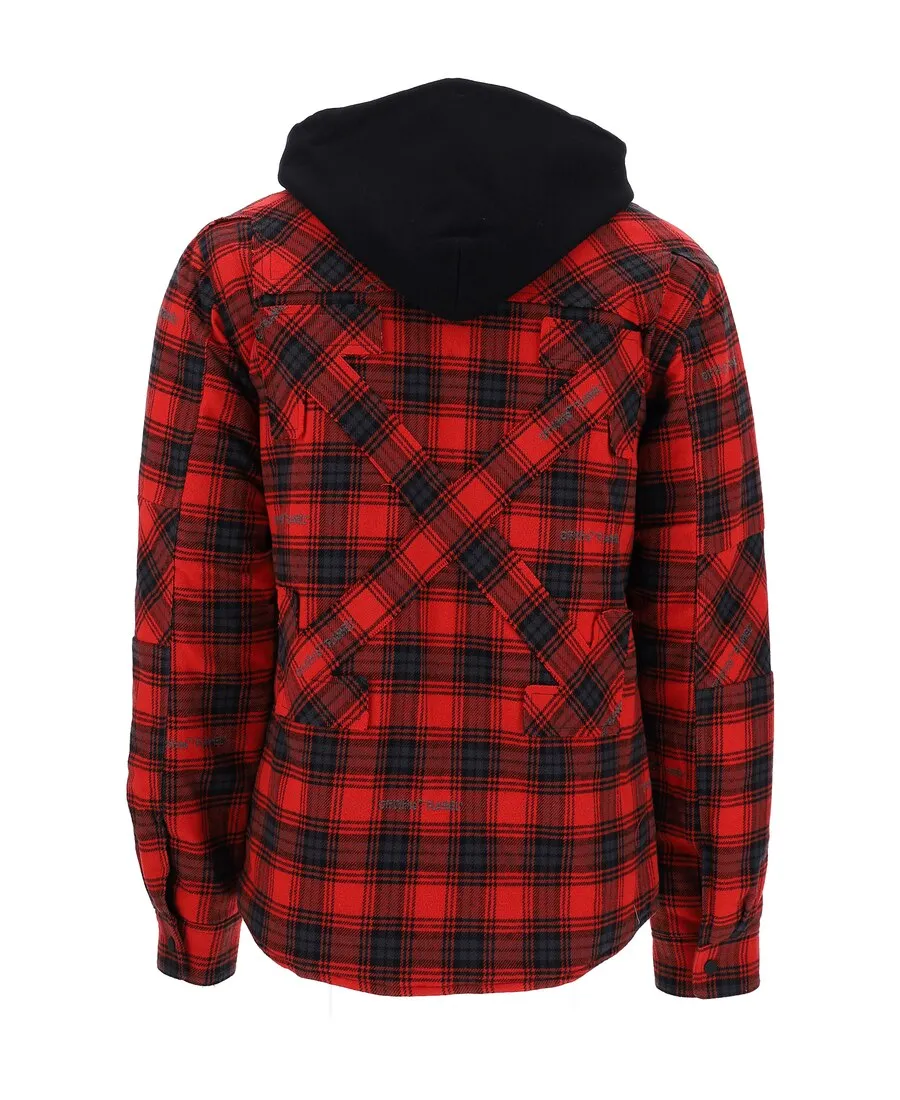 Hooded Checked Shirt Jacket