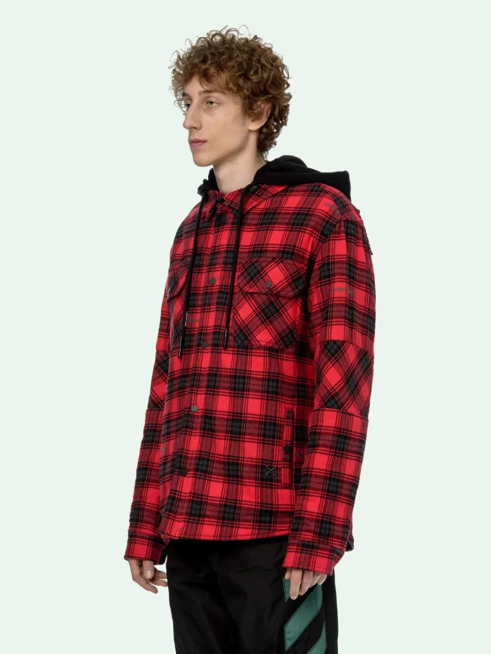 Hooded Checked Shirt Jacket