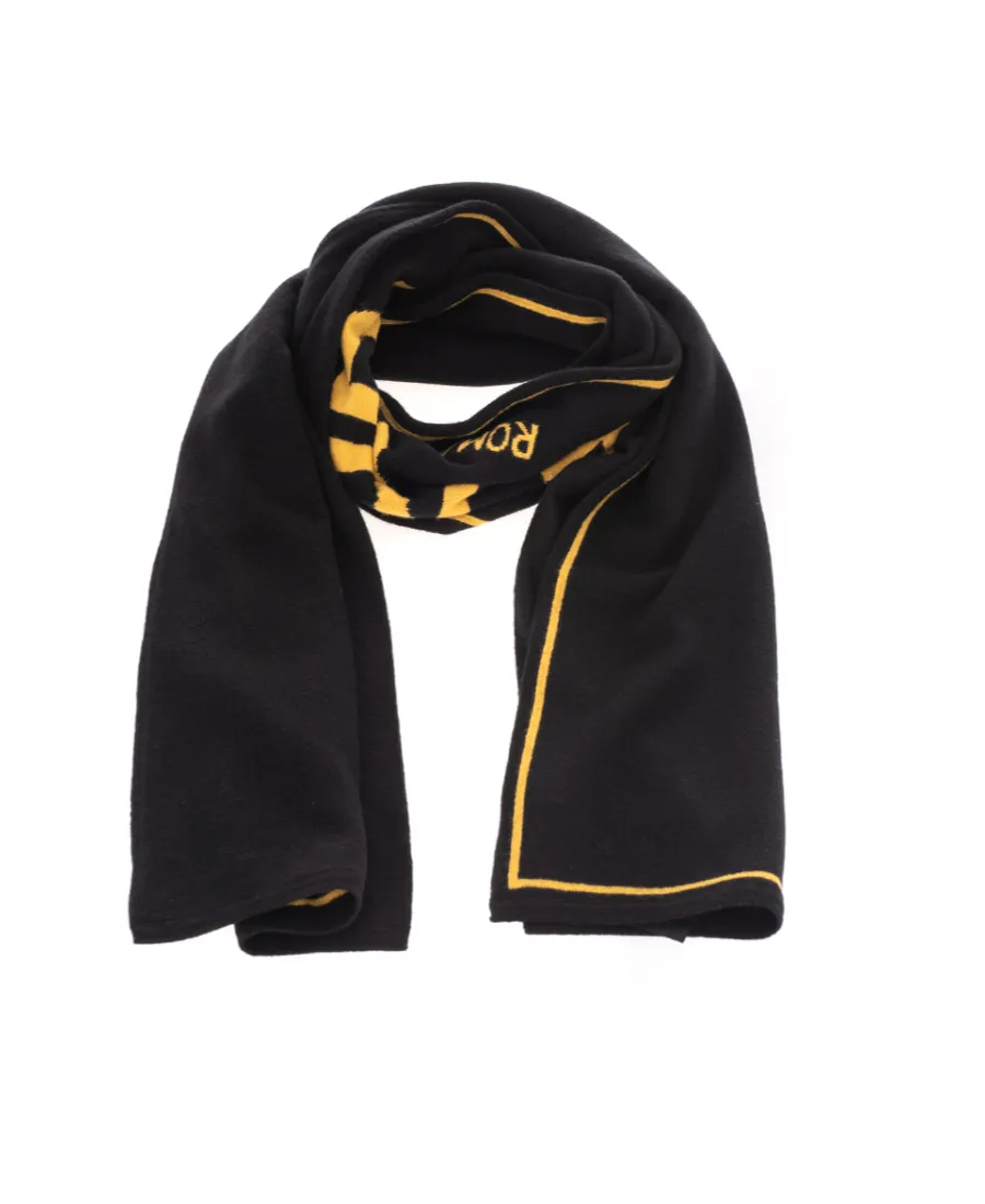 Logo-Intarsia Knitted Scarf