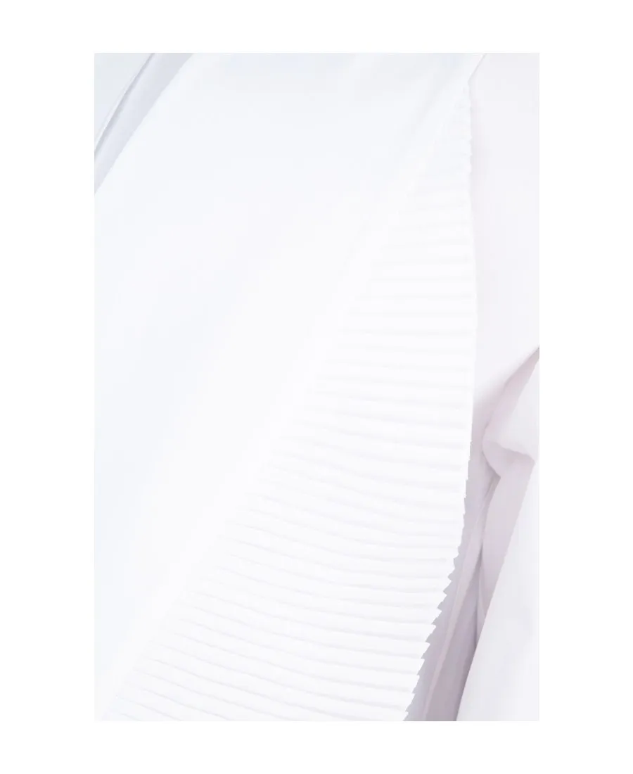 Scarf-Neck Poplin Blouse