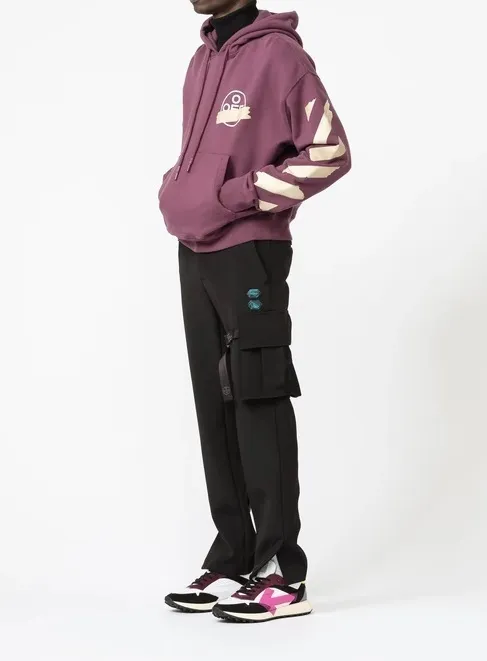 Tape Arrows Print Hoodie