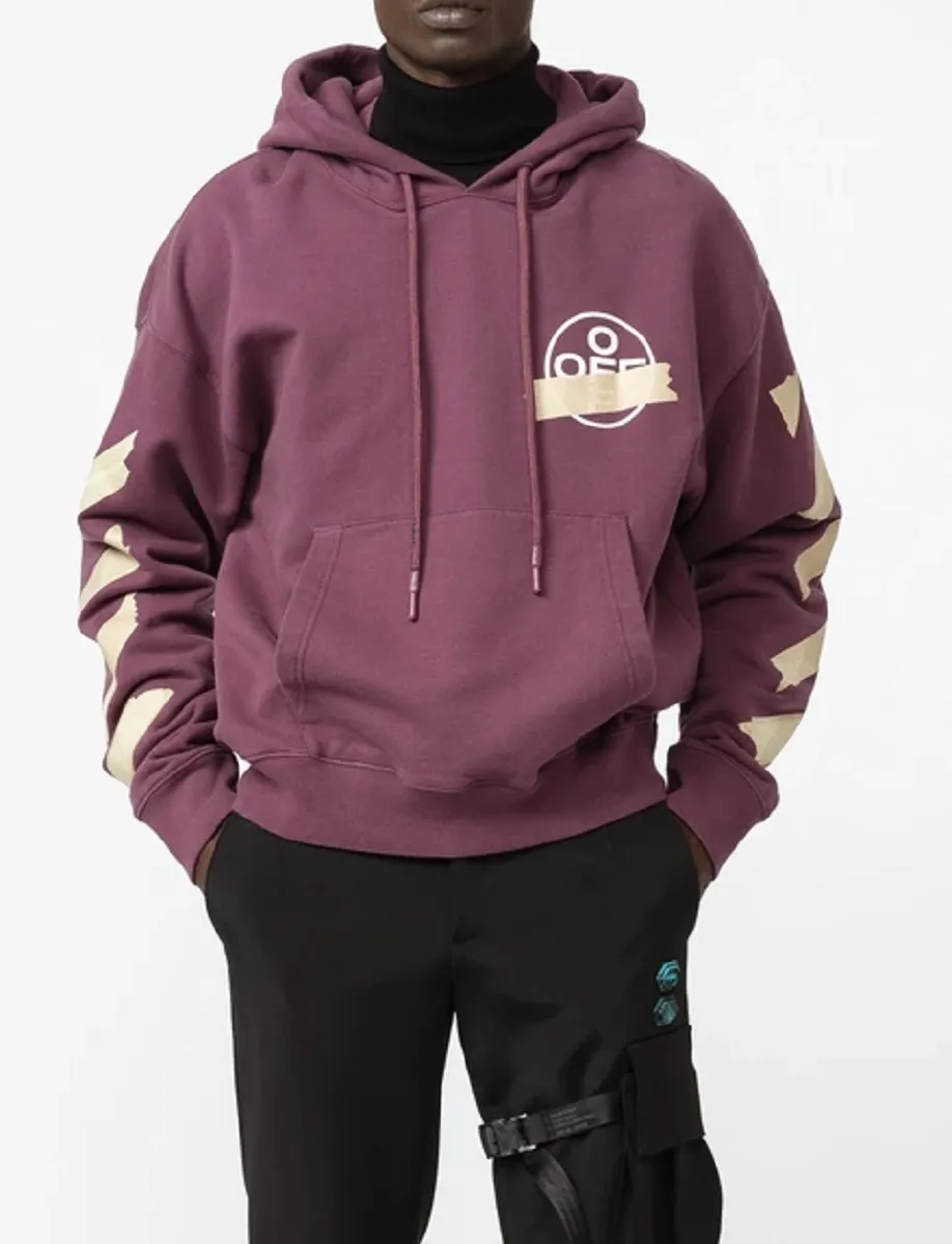 Tape Arrows Print Hoodie