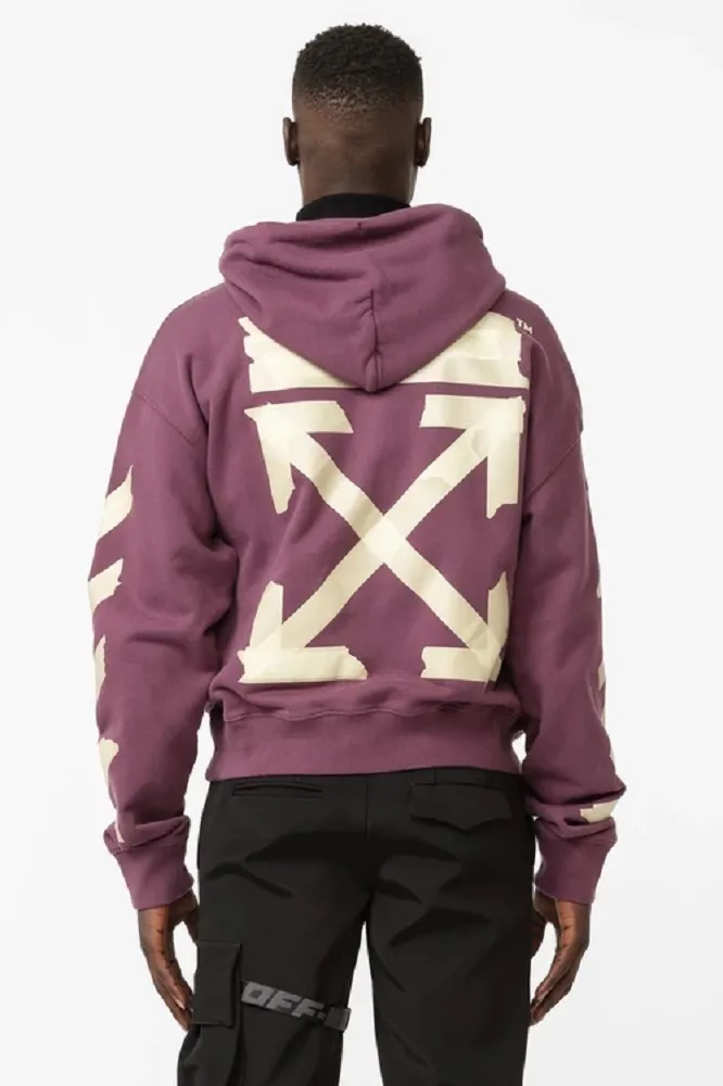 Tape Arrows Print Hoodie