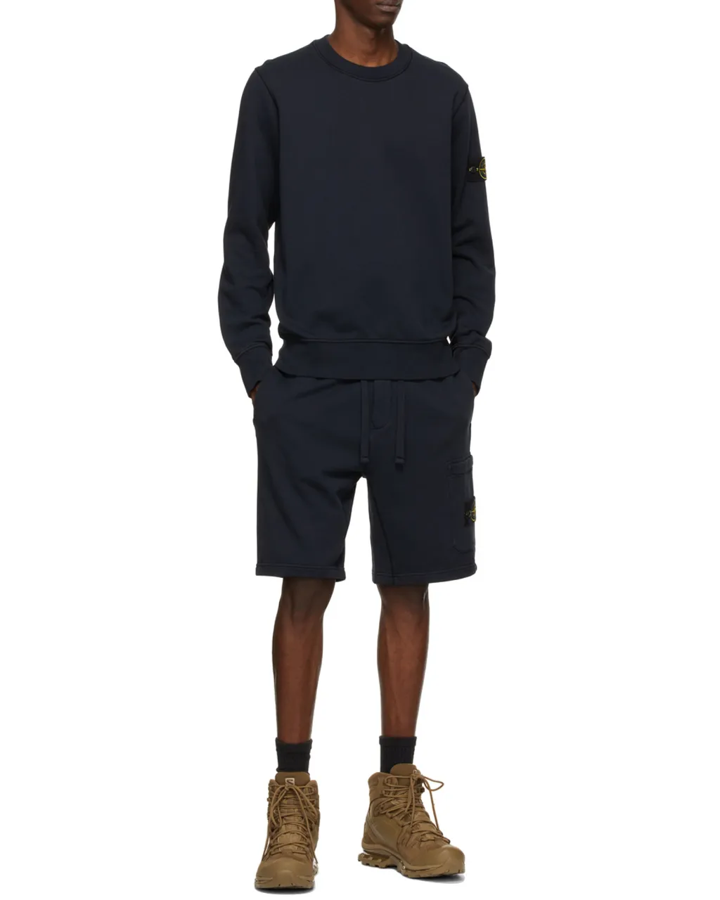 Stone Island Logo Patch Crewneck Sweatshirt