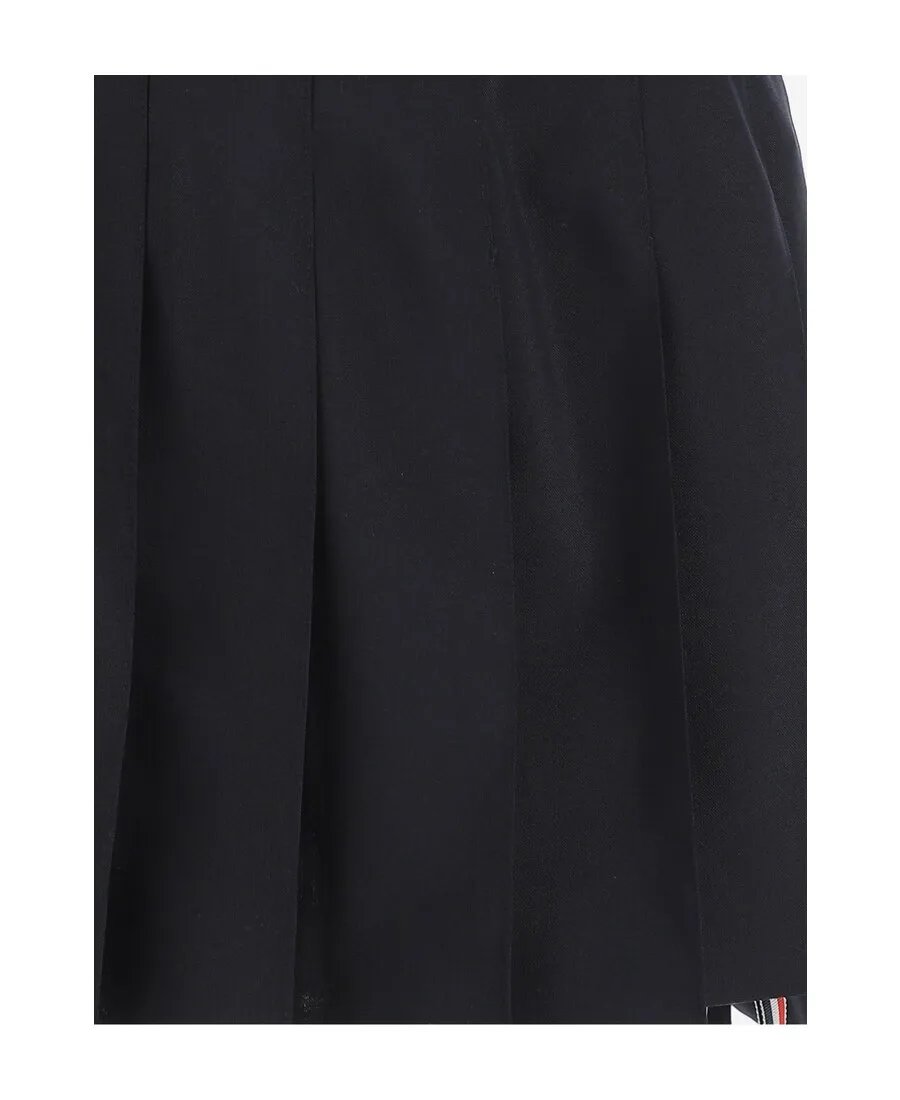 Asymmetric Pleated Miniskirt