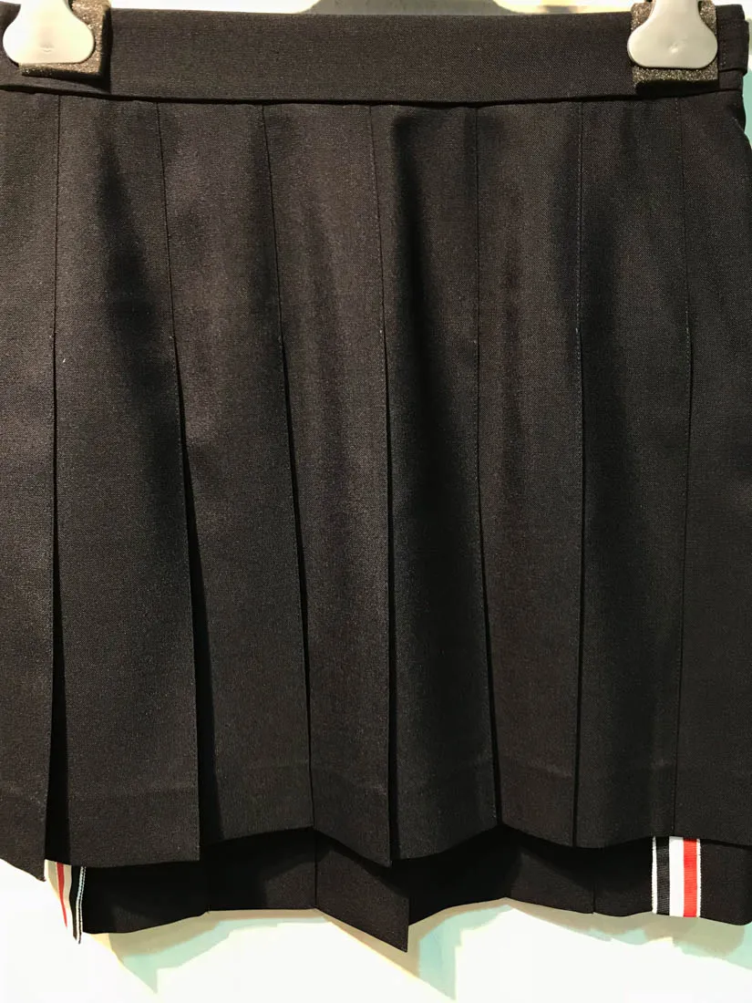 Asymmetric Pleated Miniskirt