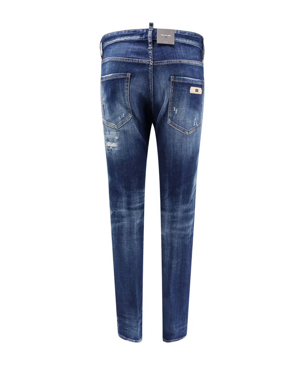 Dsquared2 Dark Ripped Cast Wash Cool Guy Jeans
