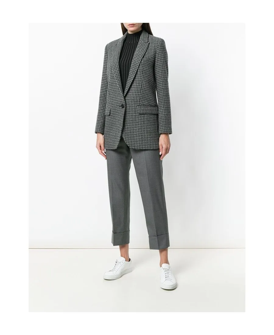 Cropped Slim Leg Trousers