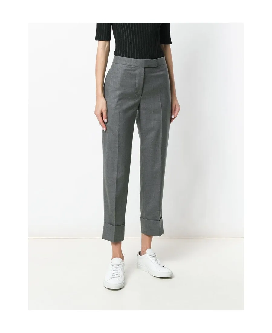 Cropped Slim Leg Trousers