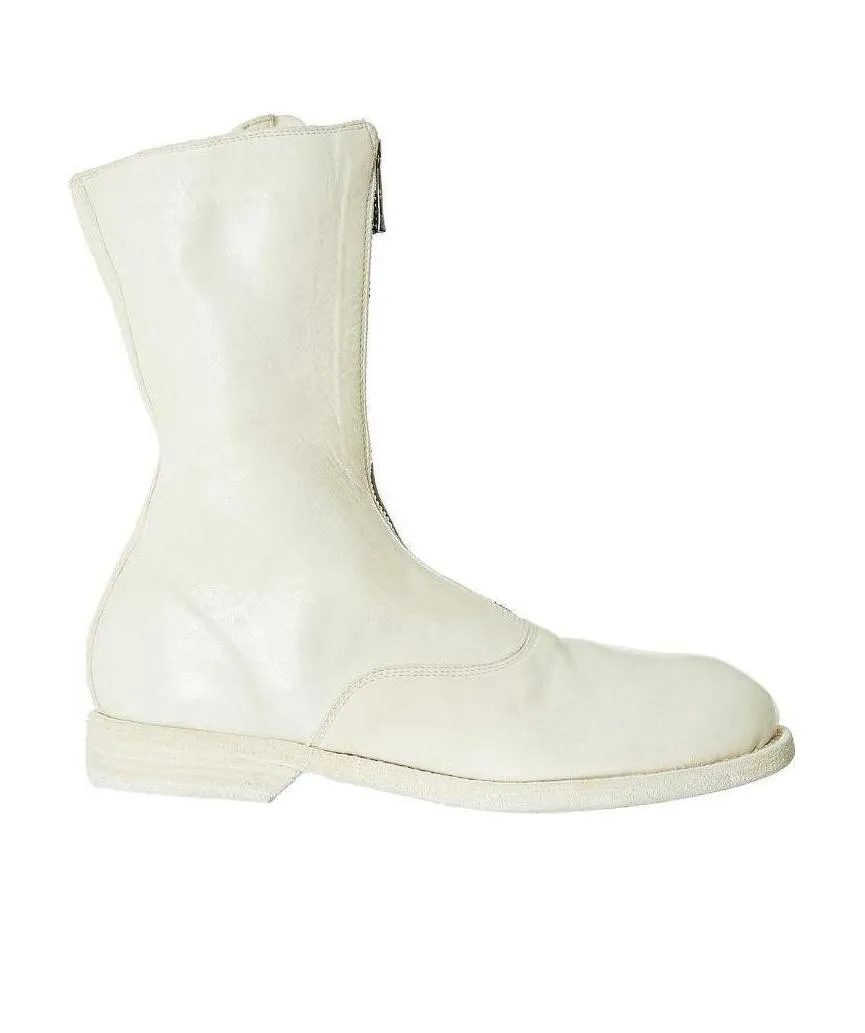 Zip-Front Calf-Length Boots