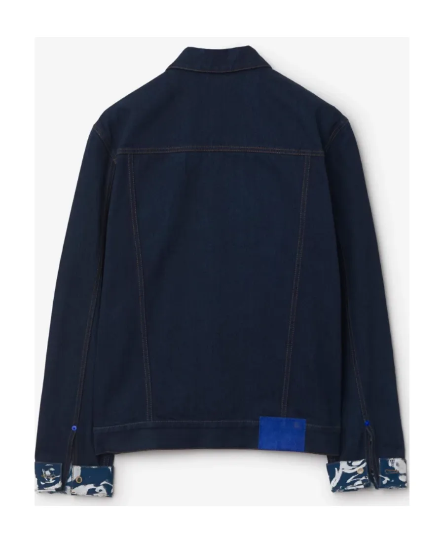 Burberry Logo-Patch Buttoned Denim Jacket