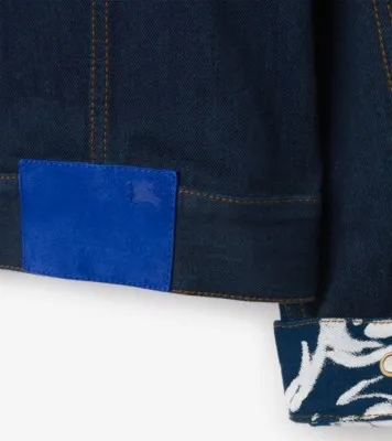 Burberry Logo-Patch Buttoned Denim Jacket