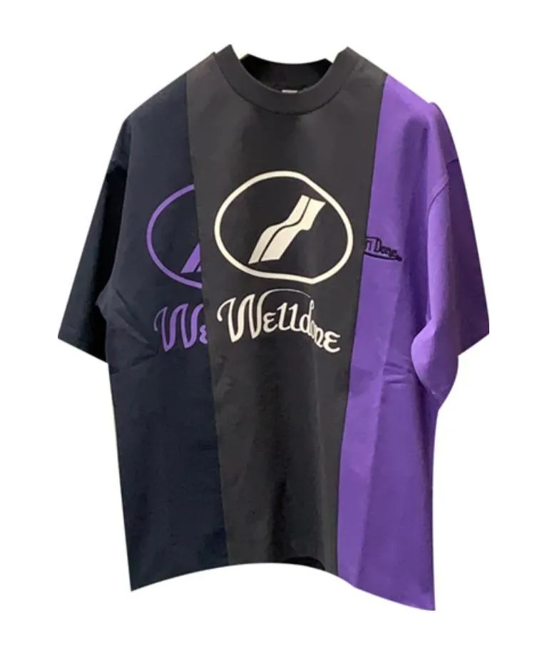 Logo-Print Colour-Block T-Shirt