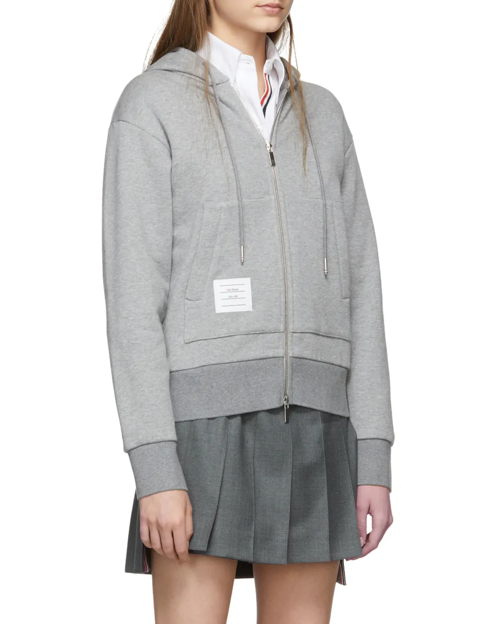 Thom Browne Zipped Drawstring Hoodie