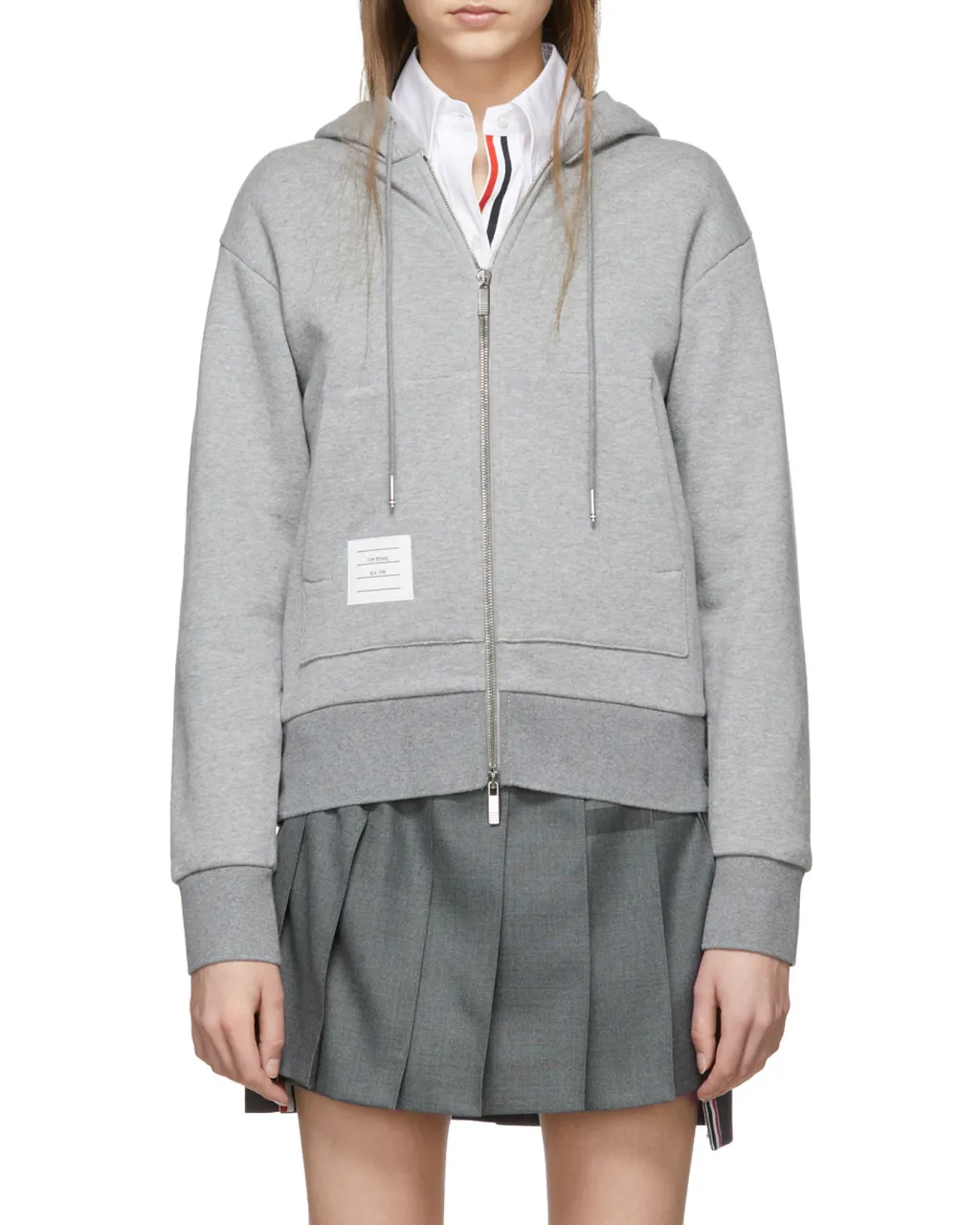 Thom Browne Zipped Drawstring Hoodie
