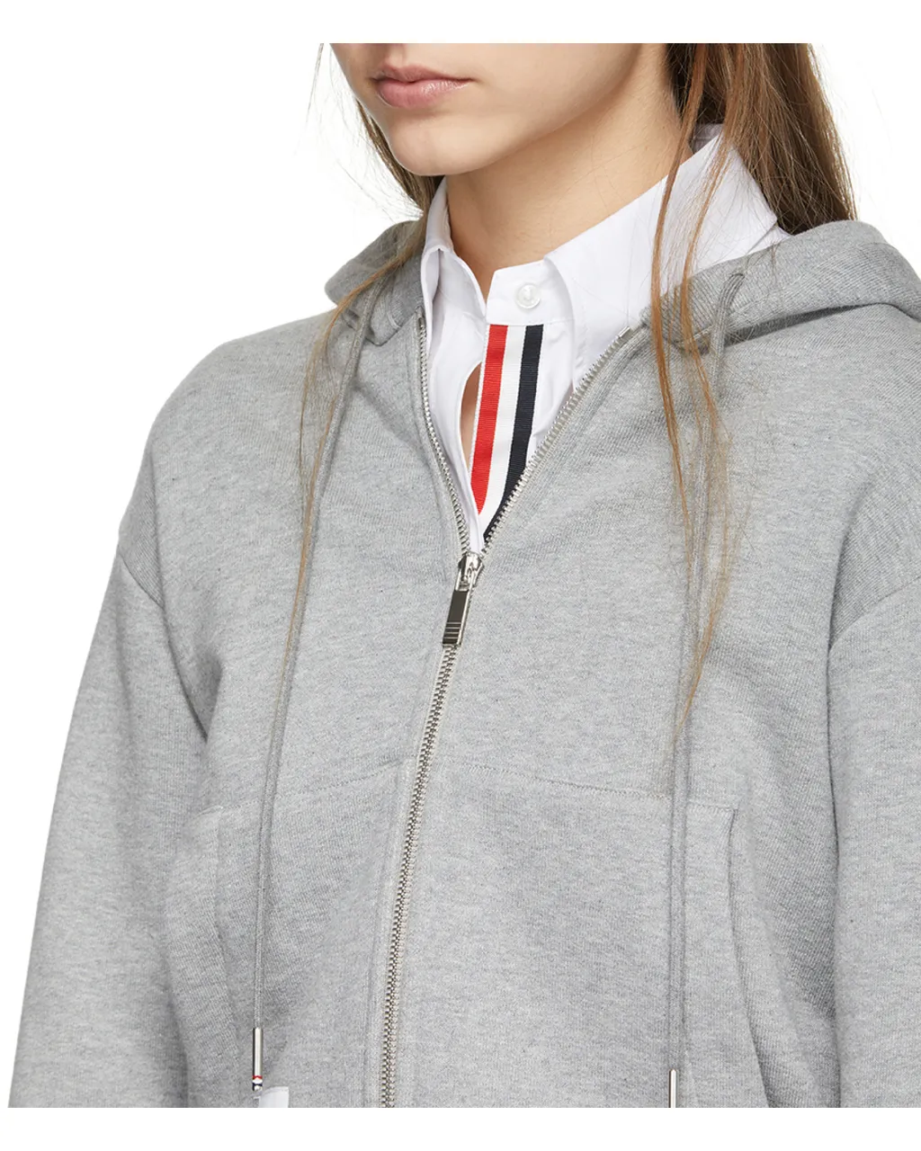 Thom Browne Zipped Drawstring Hoodie