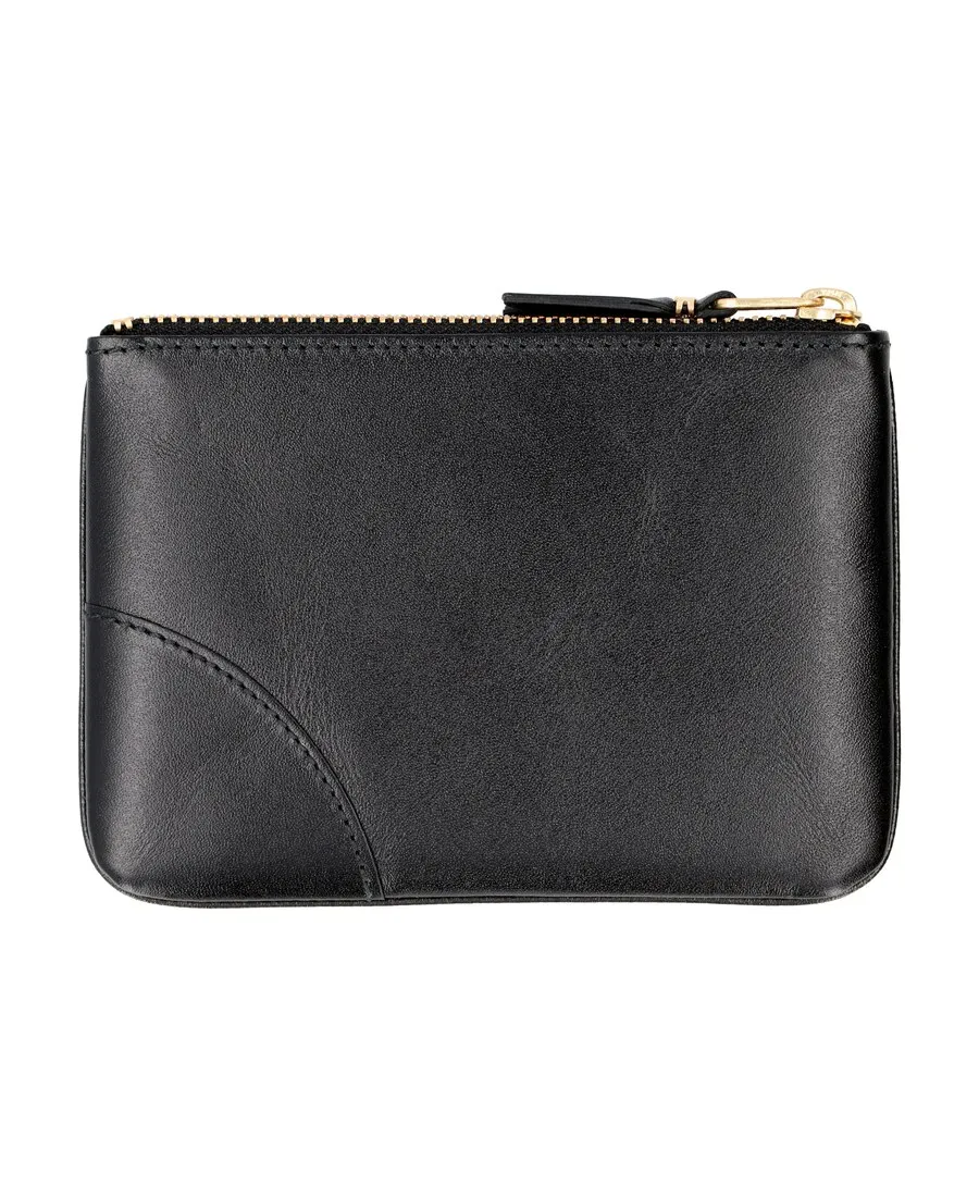 Comme Des Garons Wallet Logo Printed Zipped Cardholder