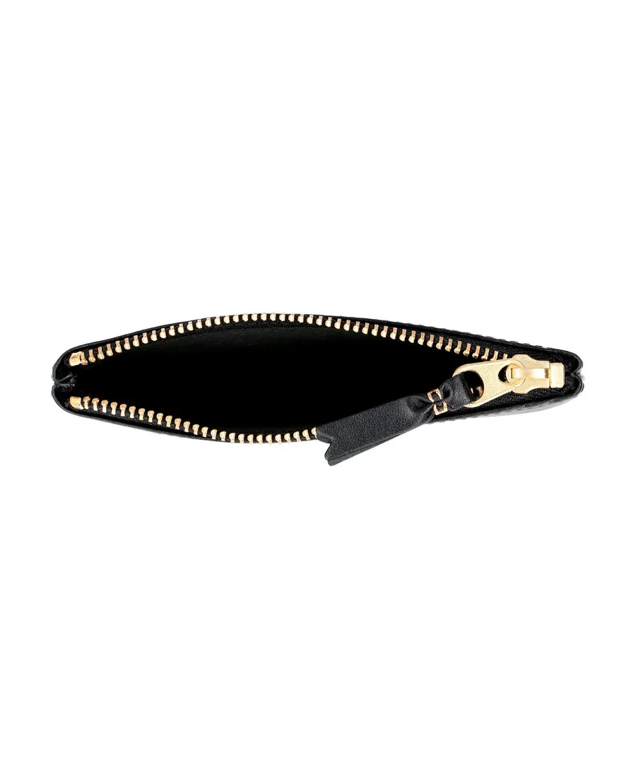 Comme Des Garons Wallet Logo Printed Zipped Cardholder