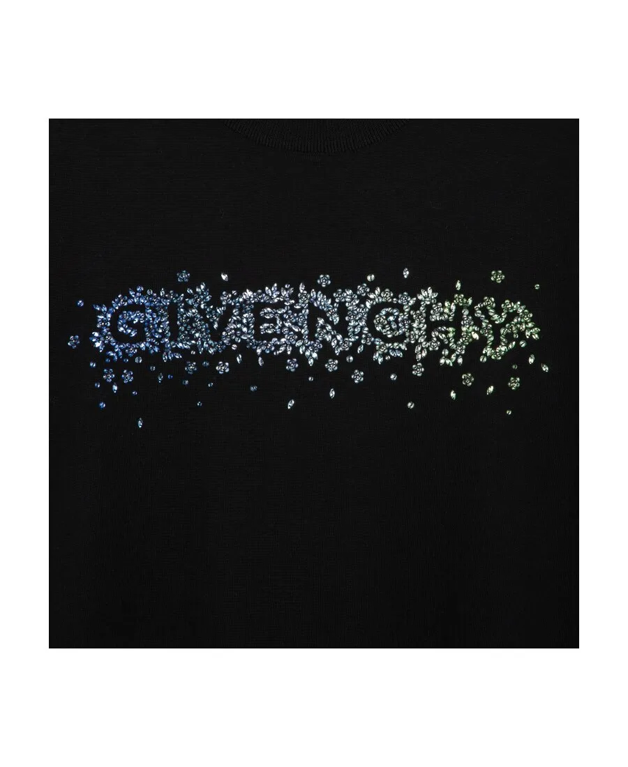 Crystal-Embellished Logo Jumper