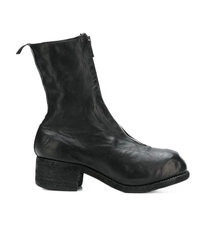 Front Zip Ankle Boots