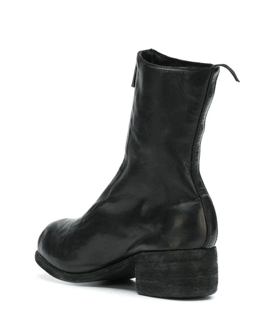 Front Zip Ankle Boots