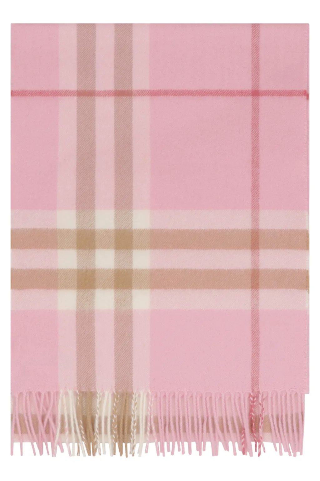 Burberry Checked Fringed Edge Scarf