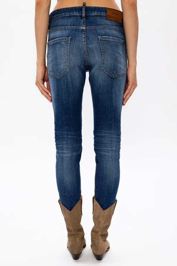 Skinny Cropped Distressed Jeans