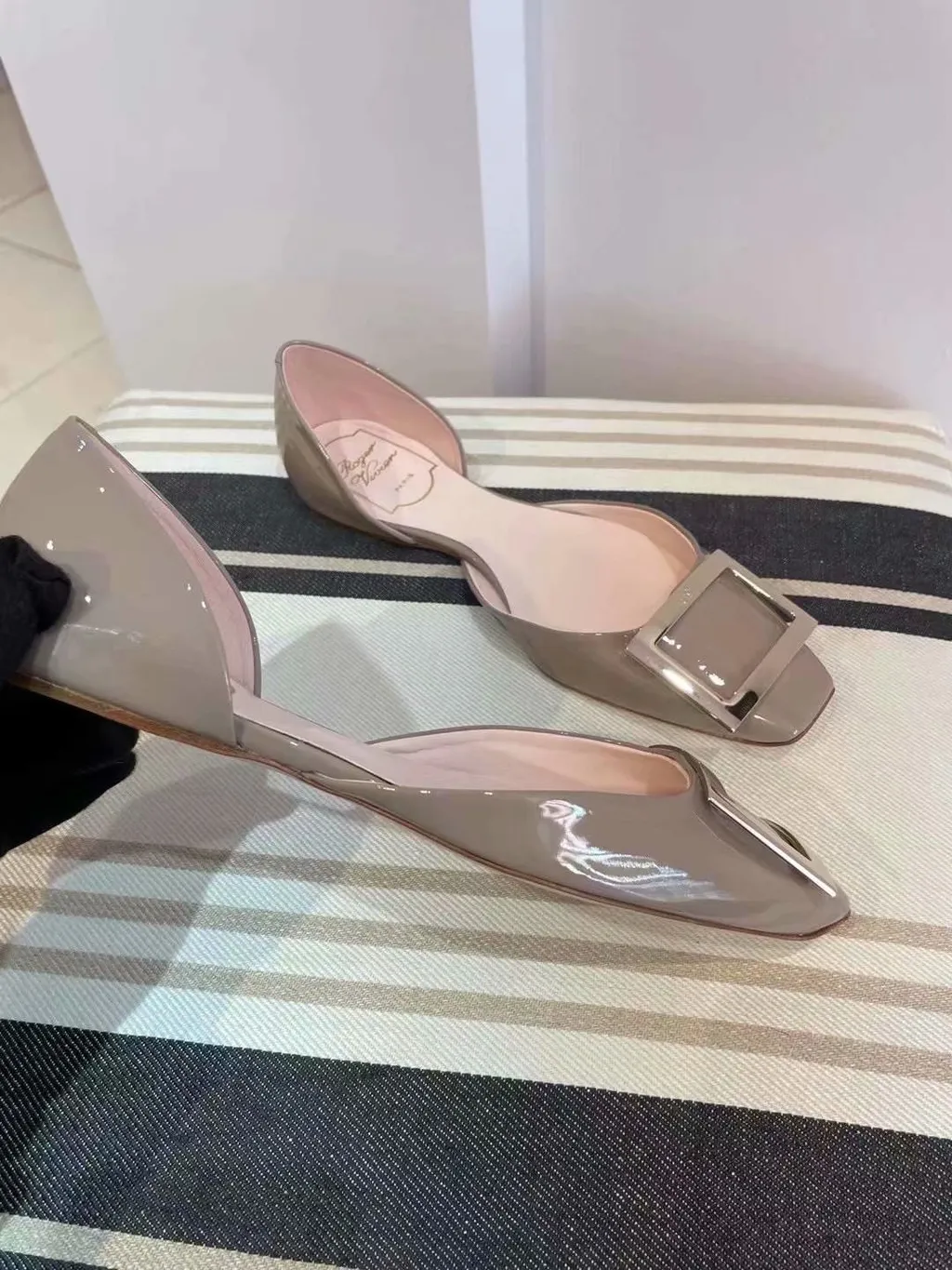 Patent-Leather Ballerina Shoes