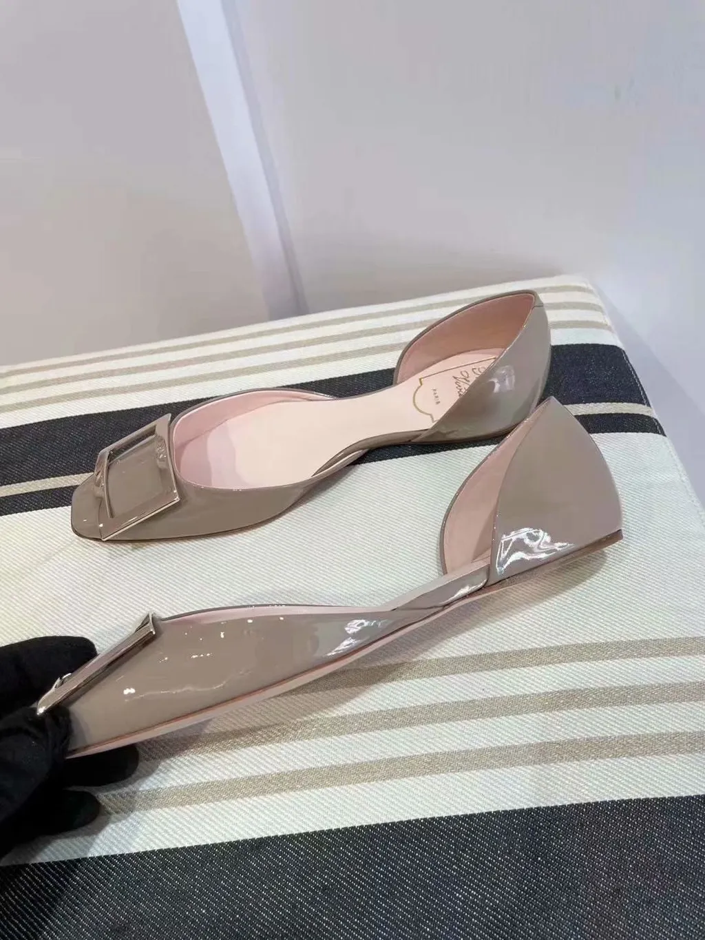 Patent-Leather Ballerina Shoes