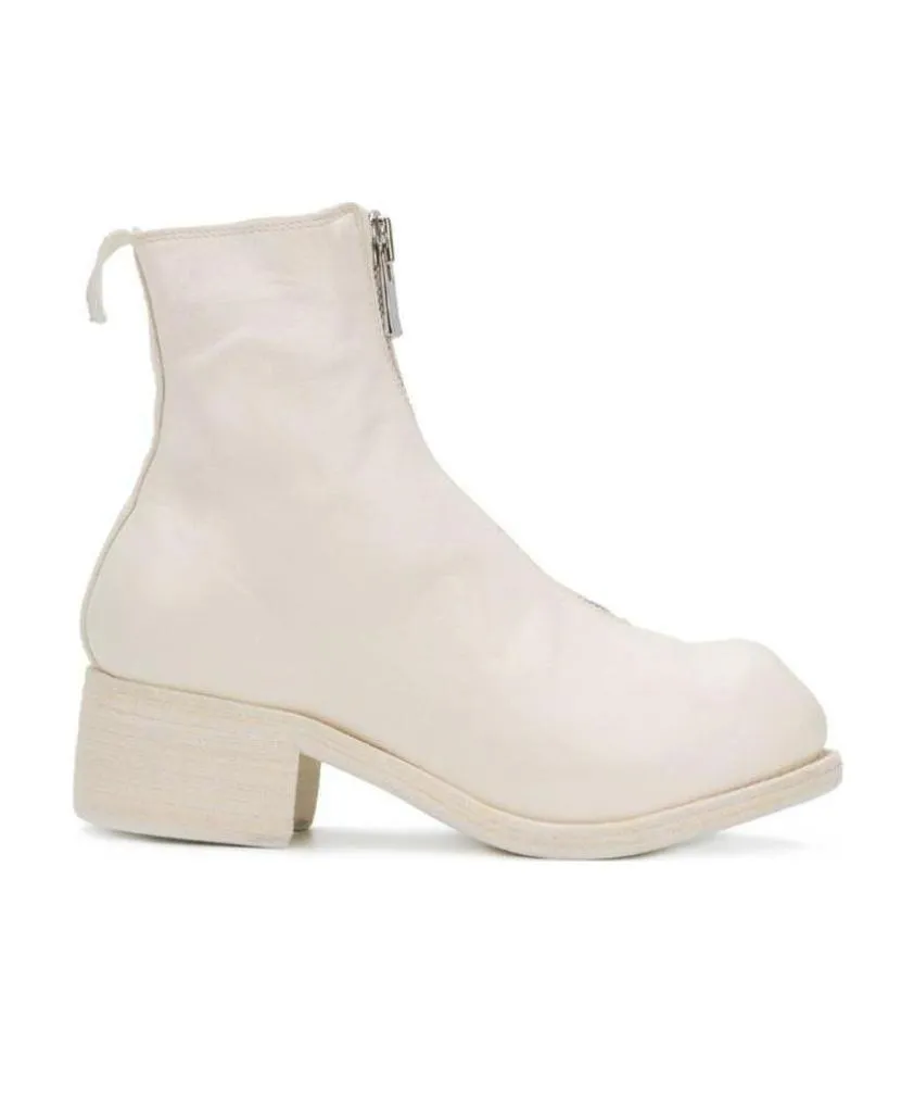 Cracked-Effect Ankle Boots