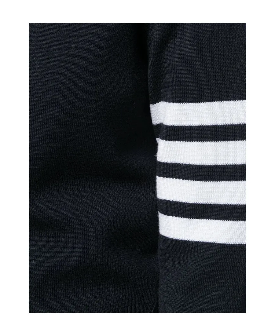 Thom Browne 4-Bar Crewneck Knit Sweater