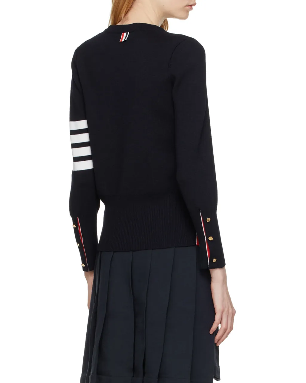 Thom Browne 4-Bar Crewneck Knit Sweater