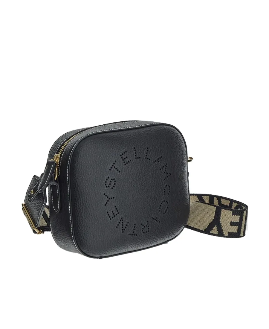 Stella Mccartney Logo Perforated Strapped Crossbody Bag