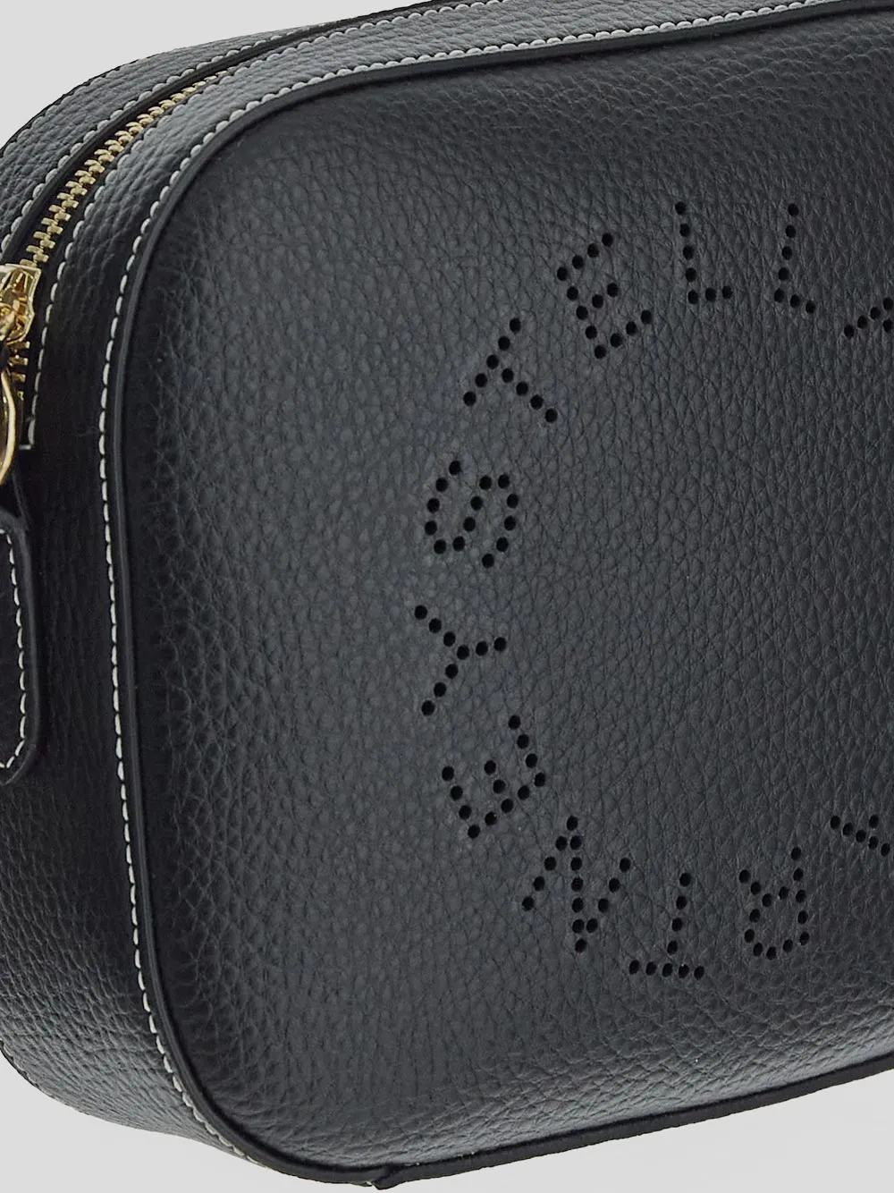 Stella Mccartney Logo Perforated Strapped Crossbody Bag