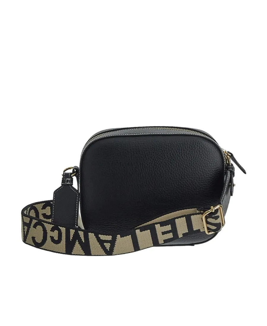 Stella Mccartney Logo Perforated Strapped Crossbody Bag