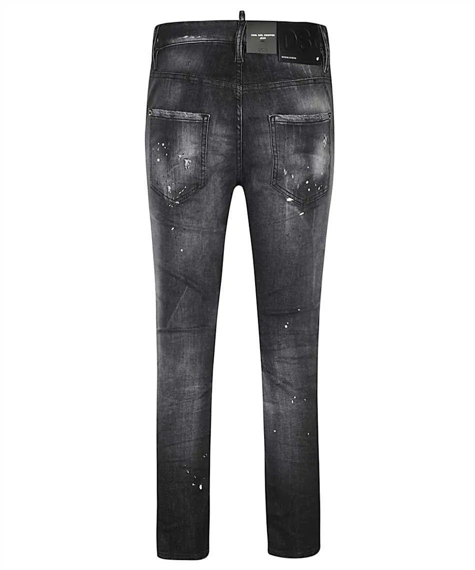 Ripped Detailing Cropped Jeans