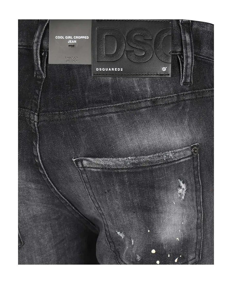 Ripped Detailing Cropped Jeans